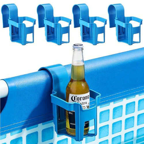 4Pcs Pool Getränkehalter, Poolside Getränkehalte, Whirlpool Getränkehalter, Bierkastenkühler Pool für Schwimmbäder,Pool Becherhalter,Wasserbecher Hängehalter Poolzubehör für Aufstellpool Schwimmbecken