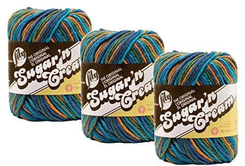 Lily Bulk Buy: Sugar 'n Cream 100% Cotton Yarn (3-Pack) Ombres, Prints, Scents & Stripes (Capri #2747)