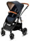 cbx Leotie Lux Kinderwagen mit umkehrbarem Luxus-Sitz, Leder-Akzenten und faltbarer Babytragetasche für Neugeborene, inkl. Regenschutz, ab Geburt bis 15 kg, jeansy blau