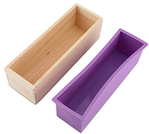 Fai da Te rettangolo Stampo in Legno Sapone al Silicone Flessibile Torta al Cioccolato Strumento di Cottura al Ghiaccio 1200 ml