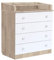 AVANTI TRENDSTORE - Elly - Fasciatoio in legno laminato con 4 cassetti spaziosi. Dimensioni LAP 80,4x91,7x48 cm (olmo/bianco)