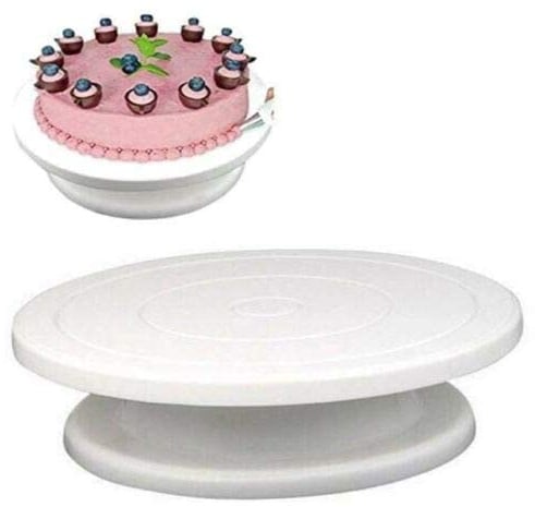 Cake Turntable, Cake Rotating Plate Stand 11 Cake Decorating Equipment Rotating Revolving Icing Kitchen Display Stand 28cm