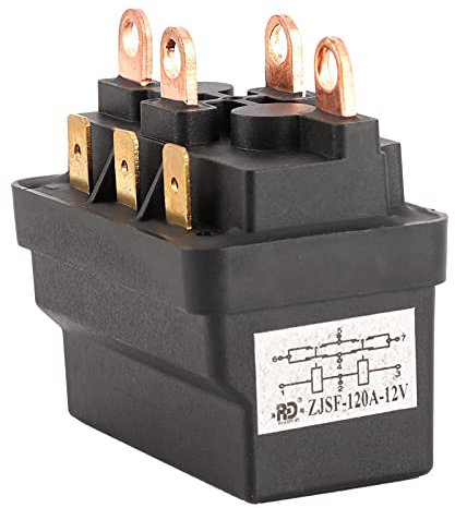 Relais de treuil, Relais, Qiilu Relais de Treuil, Contacteur de Relais de Solénoïde de Treuil 12V 120A Acier Universel pour Véhicule ATV UTV 4X4