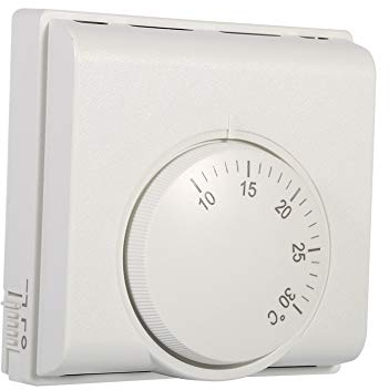 220V Mechanical Thermostat, Room Temperature Controller Heating and Cooling Adjustable Thermostat Switch for Central Air Conditioning for Estaurant Supermarket Hotel Home