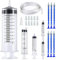 Gebildet 500ml Kunststoff Spritze mit 1m Schläuchen und 20ml/10ml je 1pc/5ml zum 2pcs/1ml zum 6pcs für Hydroponics Nährstoff Messöl Flüssigkeitssaugung
