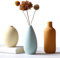 Abbittar Keramikvase, 3er-Set, Blumenvase, minimalistischer Stil für rustikale Heimdekoration, Moderne Bauernhaus-Dekoration, Wohnzimmerdekoration, Regaldekoration, Tisch, Bücherregal, Kaminsims und