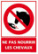 Panneau Ne Pas Nourrir Les Chevaux. Panneau Interdiction Nourrir les Animaux en sticker, panneau PVC ou Aluminium. Panneau Dissuasif - 75 x 105 mm - Adhésif - Adhésif -