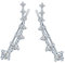 MICGIGI Orecchini da donna in argento sterling 925 orecchini a sette stelle con zirconi orecchini a clip orecchini a clip