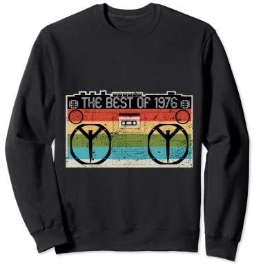 Boom Box Ghetto Blaster The Best Of 1976 Retro Music Sweatshirt