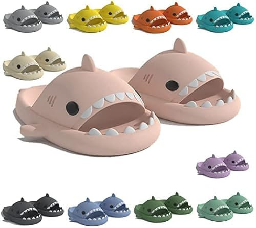 ZGHD Claquettes Cloud Shark pour adultes, requins nuageux, claquettes de requin pour homme, claquettes de requin pour femme Rose 36/37 EU