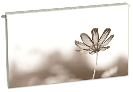 Magnet Heizkörperverkleidung Heizkörperabdeckung Beige Blumen 100x60 cm Heizung Abdeckung Verkleidung Magnetische Abdeckmatte Kühlschrank aus Einem Flexiblen Magneten Digitaler Aufdruck