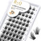 Wimpern Einzeln 72 Pcs B&Q Wimpern DIY Einzelne Wimpern für Anfänger Wiederverwendbar Wimpernbüschel Wispy Flauschige Einzelwimpern für Wimpernverlängerung zu Hause (B28,D-8-16MIX)