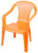 Kinder Gartenstuhl aus Kunststoff - orange - Robuster Stapelstuhl für Kleinkinder - Monoblock Stuhl Kinderstuhl Spielstuhl Sitz Möbel stapelbar für Außen