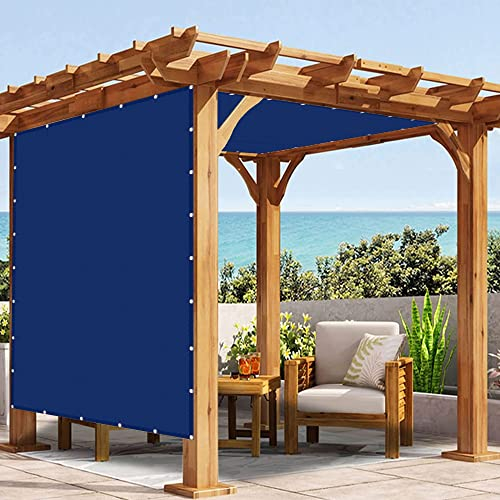 Sonnensegel Rechteckig für Garten 4 x 10 m, Wasserdichtes Unkrautvlies für Terrasse 98% UV Schutz Terrassenüberdachung für Balkon Garten, Dunkelblau