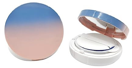 UUYYEO 15g Gradient Farbe Leer Luftkissen Puff Fall Container Flüssigkeit Foundation Compact Container BB CC Creme Box Make-up Kosmetik Creme Fall mit Puderquaste
