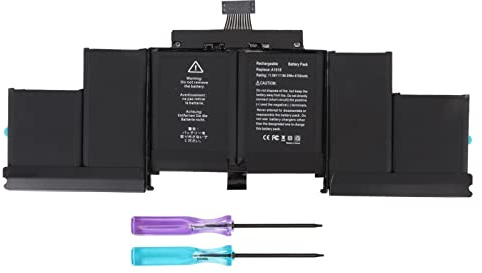 Cuifati Laptop-Akku-Ersatz, 8755 MAh, 11,36 V, 99,5 Wh mit Mehrfachschutz für Laptop Pro 15 Zoll A1398 A1618, Langlebiges Material, Schraubendreher Im Lieferumfang Enthalten