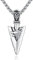 ZIPPICE Pfeilspitze Kette 925 Sterling Silber Keltische Kette Herren Wölfe Anhänger Pfeil Halskette Keltische Schmuck für Herren Sohn Teenager Damen Geschenke