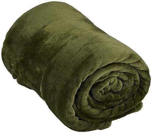 Arti Casa Couverture Polaire 150 x 200 CM - Plaid Polaire - Couverture Lit - Parfait Aussi comme Décoration d'Intérieur - Plaid Canape pour 1 Personne - Vert Foncé - Polaire/Polyester