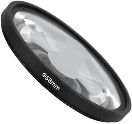 58mm Vortex Prism Lens Filter, Photography Prism Crystal Glass Effect Filter, Waterproof with Multi Refraction and Variable Number of Photographic Subjects