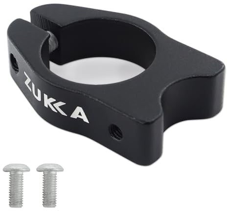 ZUKKA Quick Release 31.8 mm Bicycle Seat Post Clamp with Rear Rack Mount Aluminum Alloy Seat Tube Clip Bike Clamp Black for MTB Bicycle