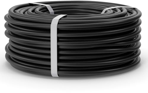 Koscom Câble solaire 100 m noir 4 mm² I H1Z2Z2-K Câble solaire pour systèmes photovoltaïques I Câble de raccordement pour modules PV (jeu de direction : 19 %)