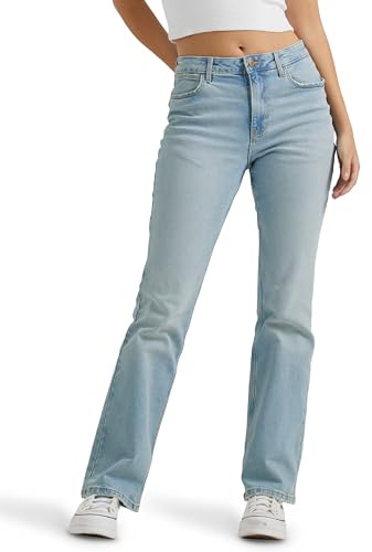 Wrangler Women's High Rise Bold Boot Jean, Stonewash, 16-32