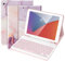 SOPPY Bluetooth Keyboard Case for iPad 7th/8th/9th Gen 10.2-inch, iPad Air 3 & Pro 10.5-Inch, Detachable Wireless Keyboard with Pencil Slot, Slim Protective Cover, Auto Sleep/Wake, Purple Marble