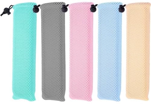 Cutlery Drawstring Bag 5pcs Travel Cutlery Pouch Portable Tableware Carrying Case Cutlery Fork Spoon Storage Bag for Camping School