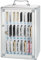Glosen 24 Slots Phone Locker, Cell Phone Storage Cabinet Pocket Chart Lock Box with Key [Wall Mounted] [Aluminum Alloy] Mobile Phone Lockbox with Handle for Classroom Office Exam (Silver)