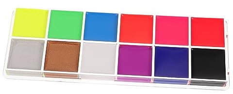 Beatifufu Juego de 12 Pinturas Faciales Fluorescentes para Halloween Pigmentos de Maquillaje para Fiestas a Prueba de Agua para Eventos de Cosplay