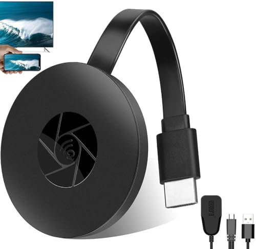 Wireless HDMI Display Dongle Adapter 1080P HD Streaming Video/Audio from Laptop, PC, Smartphone to HDTV/Projector Supports Android/iOS/Windows/MacOS