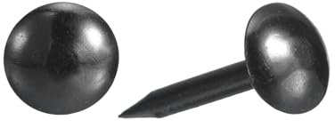 sourcing map Upholstery Tacks Nail Pins Furniture, 50Pcs 7x17mm Thumb Tack Pins Assortment Kit Carbon Steel for Home Sofa DIY Decorative Nail Heads Nails, Black