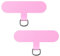 caslord 2 Stück Universelles Handy Lanyard Patch Pad, Verwandelt Deine Hülle in eine Handyband, Ultra-dünnes TPU-Plättchen passend für alle Standard Handyhülle - Rosa