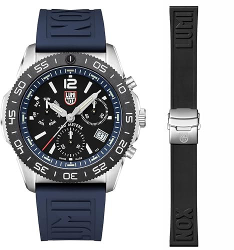 Luminox Herren Analog Quarz Uhr mit Kautschuk Armband XS.3143.Set