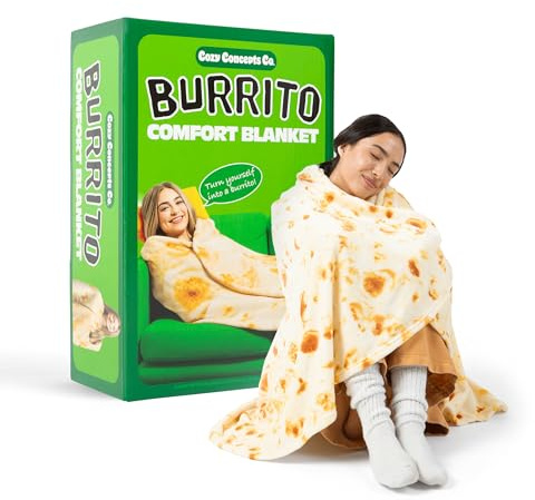 Cozy Concepts Ramen Comfort Blanket by Relatable, Viral Trend Inspired, Looks Like a Giant Bowl of Ramen Noodles to Wrap Yourself Up In, Great for Room Decor or Gifts, Large Size 65” Throw Blanket