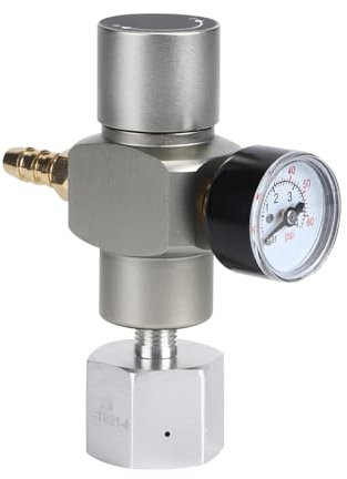 Ysislybin CO2 Druckminderer, 2 in 1 Mini-CO2-Gasregler-Manometer, Druckregelungs-Adapter 3/8in auf TR21.4 für Sodastream, CO2 Druckminderer Zapfanlage für Soda Maker Mineralwasser Bier Soda
