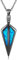 DAYLINLOVE Pfeil Halskette 925 Sterling Silber Blau Opal Pfeilkopf Anhänger Halskette Pfeilkopf Schmuck Geschenke für Männer Frauen
