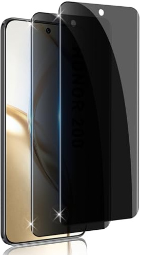 Liilaa Verre Trempé Anti-Espion pour HONOR 200 5G, 2 Pièces Protection Écran de Confidentialité, Dureté 9H Glass Privacy Film Protection D'écran