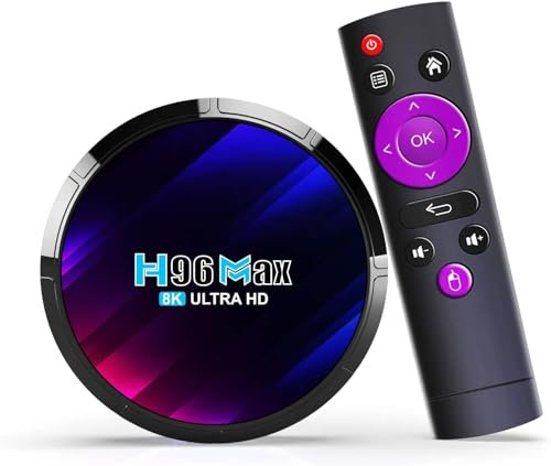 H96 Max boitier IPTV, DDR4 4 Go de RAM 32 Go de ROM RK3528 Quad-Core 64 Bits WiFi6 Dual 2.4G/5.8G WiFi BT5.0 8K HDR10+ Ultra HD USB 3.0 Smart Home Player