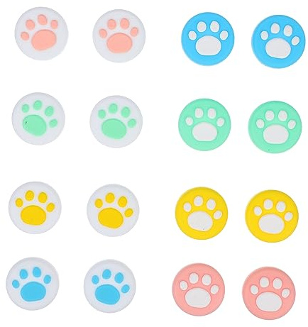 DIYEAH 16pcs Handle Protective Cap Silicone Thumb Stick Covers Joystick Grip Covers Cat Claw Protective for Joystick during Gaming Sessions