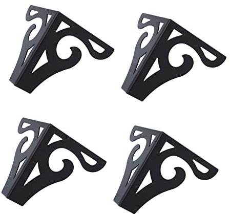 LIFKOME 4 Pieds De Table Basse en Fer Pieds De Support De Meuble Stables Et Robustes