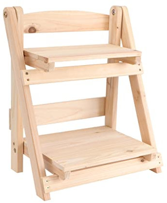 ULTECHNOVO Holzbrett Regal Mehrschichtiger Pflanzenständer Aus Holz Holzregal Für Blumentopf Zusammenklappbar Geeignet Für Drinnen Und Draußen