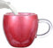 Vasos de café de doble pared – Vasos de capuchino Macchiato con asa | Tazas en forma de corazón para capuchino | Taza de vidrio artística para café, té, leche