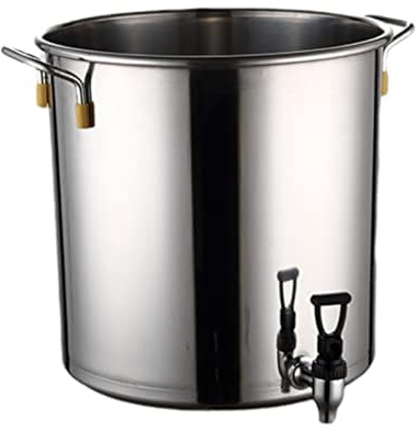 QUSYZD Marmite en Acier Inoxydable - Marmite Multifonction avec Couvercle, marmite avec Robinet, Seau à Soupe Grande capacité avec Robinet, Seau à Eau Chaude pour Restaurant, 50 x 60 c,50x60CM