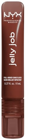 NYX Professional Makeup Lip Gloss, Plumping Peptide Formula, Jellybean | High-Shine Plumping Lip Gloss with Peptide Complex & Cherry Oil for Glassy, Non-Sticky Volume