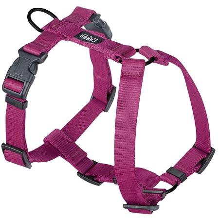 Chaba Guard Hundegeschirr für mittelgroße Hunde mit Kontrolle, Anti-Zug & Würgen, Verstellbar, Komfortabel und Leicht, Classic Step-in Brustgeschirr, Laufgeschirr, Dog Harness, Größe L, BURGUNDERFARBE
