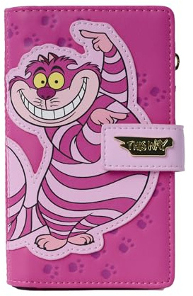 Loungefly Disney Grinsekatze Geldbörse Alice im Wunderland Snap Flap Wallet