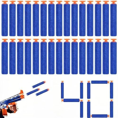 AJNZAU 40 Pièces Projectile Nerf, Pour N-Strike, Extérieur, Famille