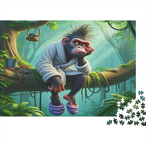 Monkey Jungle Tree 1000pc Jigsaw Puzzle For Adults Challenging