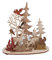 Kuhnert - hochwertiger Teelichthalter Wald und Wiese - mit aufgesetztem Edelholzfunier - Maße: 13 x 10 x 15 cm - Made in Germany